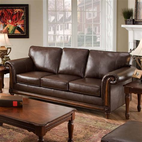 Simmons Leather Sofa